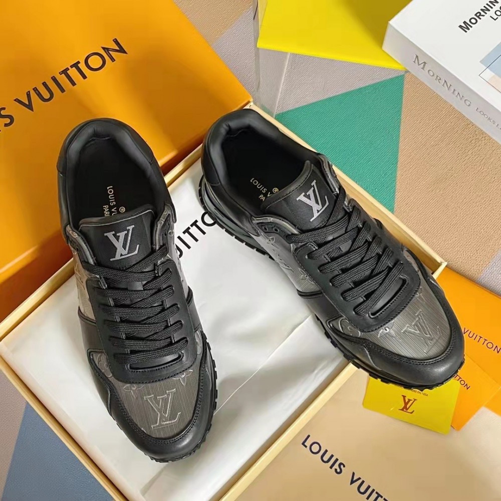 LOUIS VUITTON RUN AWAY SNEAKER BLACK - shoes lovers