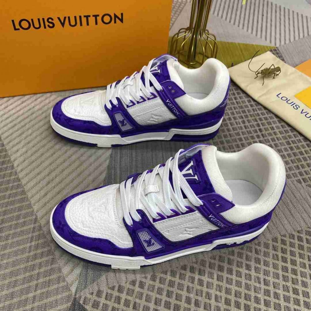 LV Trainer White Purple Sneaker