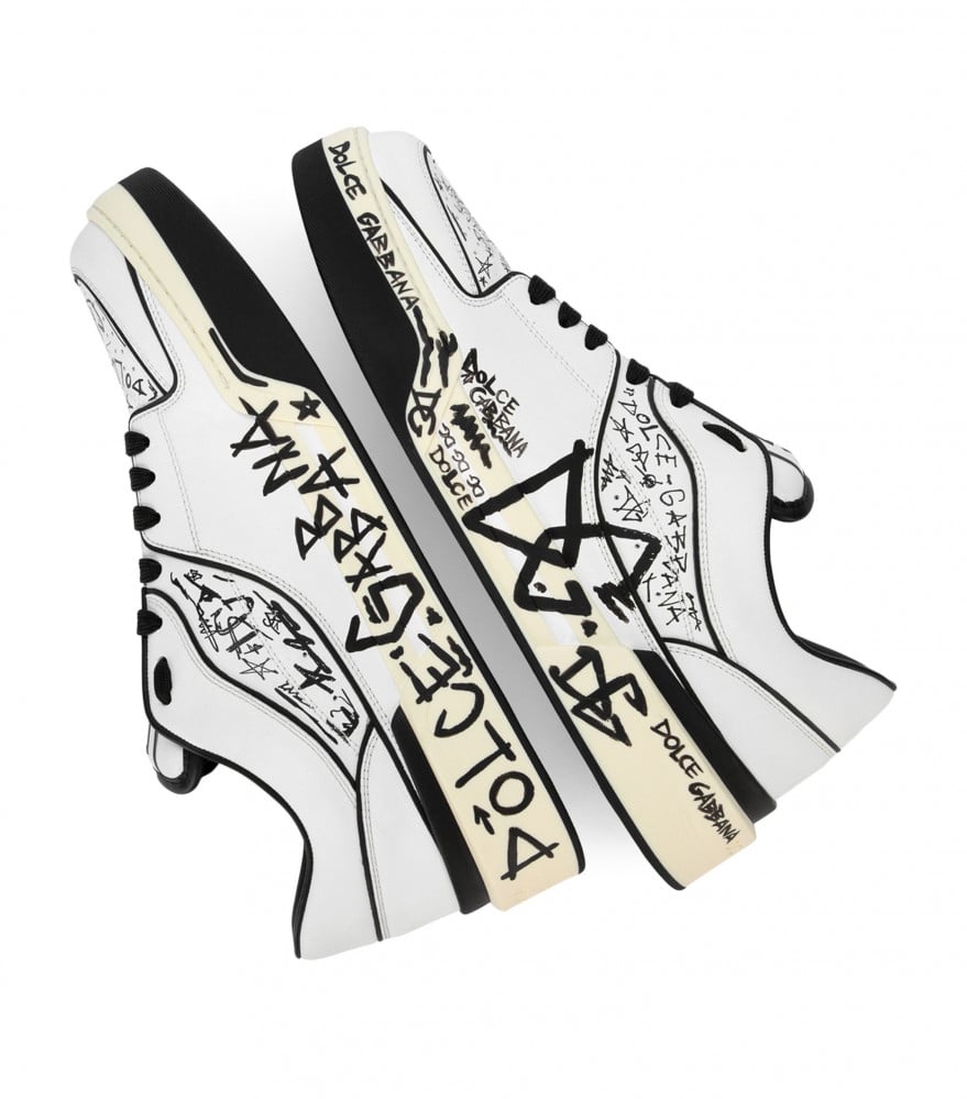 Dolce and gabbana hot sale graffiti sneakers