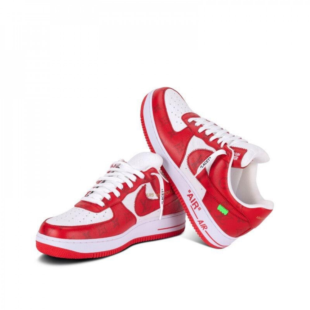 LOUIS VUITTON AIR FORCE 1 LOW Virgil Abloh - White/Red - shoes lovers