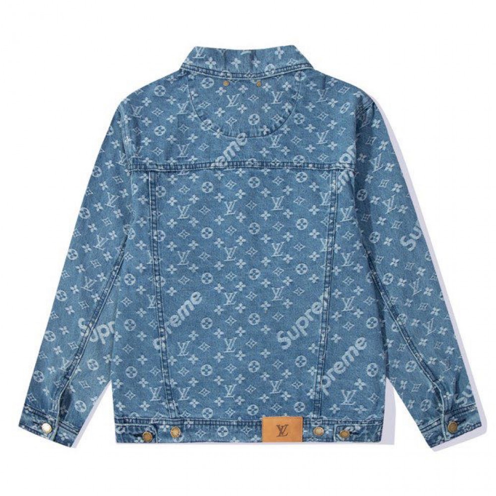 Jacket Louis Vuitton x Supreme Blue size XXL International in Denim  Jeans   8949914