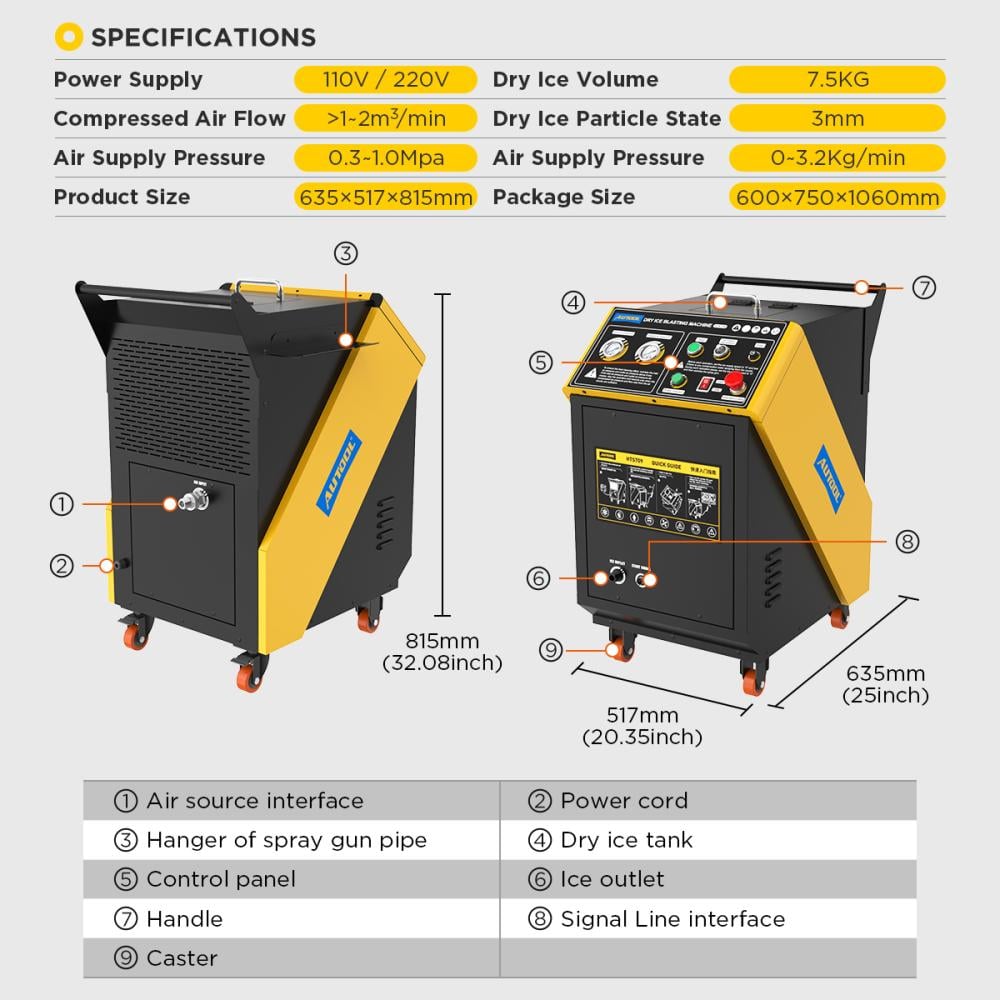 جهاز تنظيف بالثلج الجاف اوتول AUTOOL HTS709