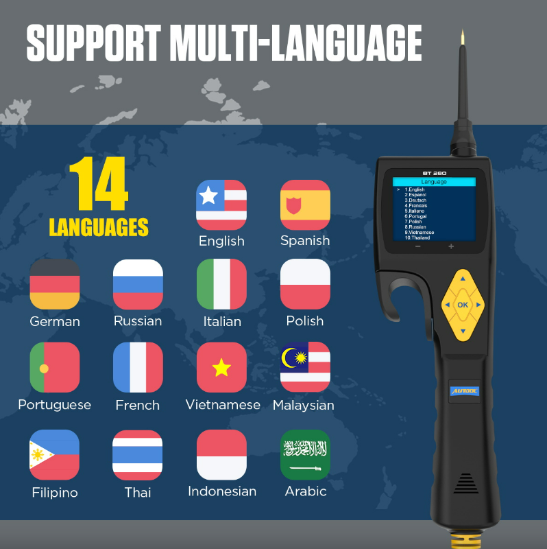 جهاز فحص الدائرة الكهربائية اوتول AUTOOL BT280