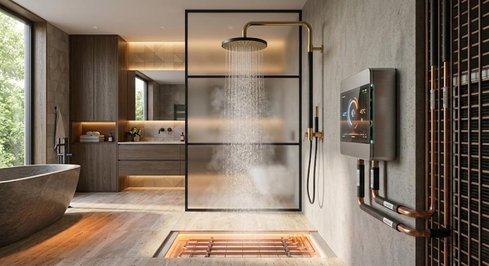 modern bathroom hot water thermal plumbing engineering guide