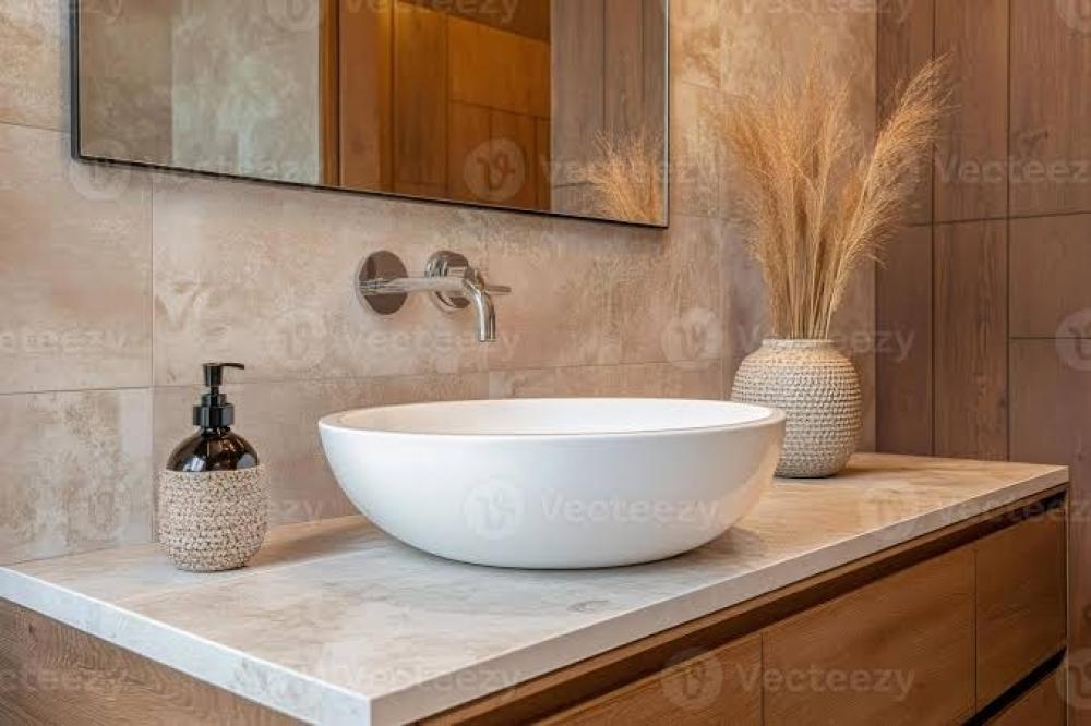 Modern bathroom design and fixtures