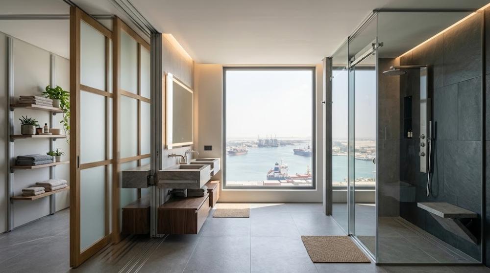 kinetic bathroom architecture flexible swivel sanitary fixtures
