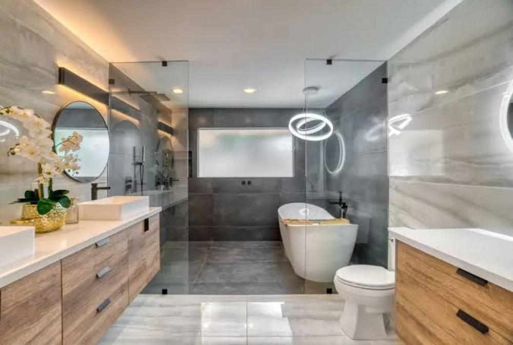 Modern bathroom colors and finishes