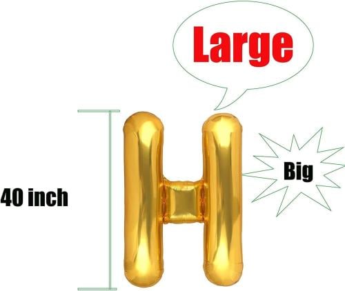 بالونات حروف ذهبية مقاس 40 انش (101.60سم)