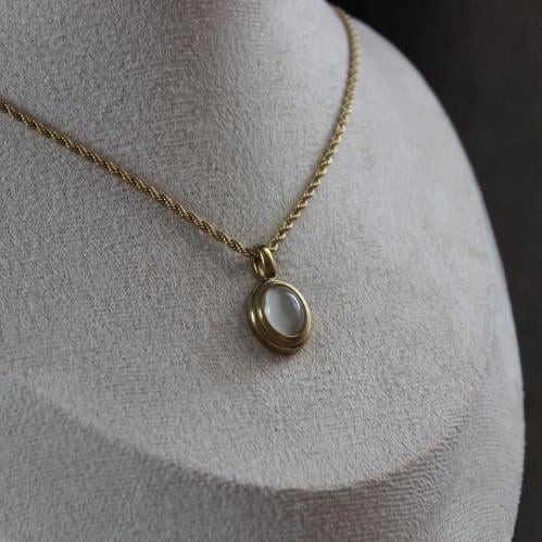 Twist Rope Necklace - Whait