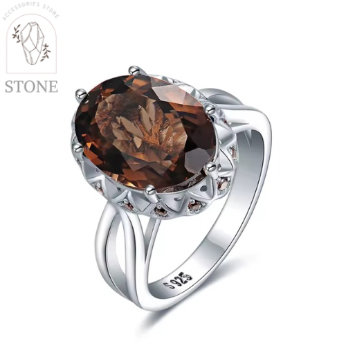 خاتم سموكي كوارتز