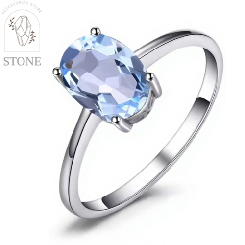 خاتم توباز ازرق