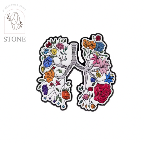 بروش الرئتين مع الورد