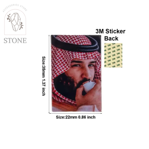 ولي العهد السعودي ٧- استيكر معدني 3M