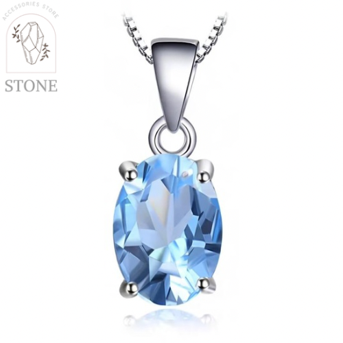 قلادة توباز ازرق