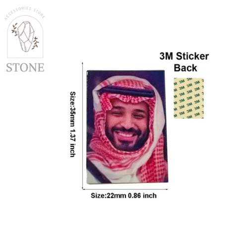 ولي العهد السعودي ٦- استيكر معدني 3M