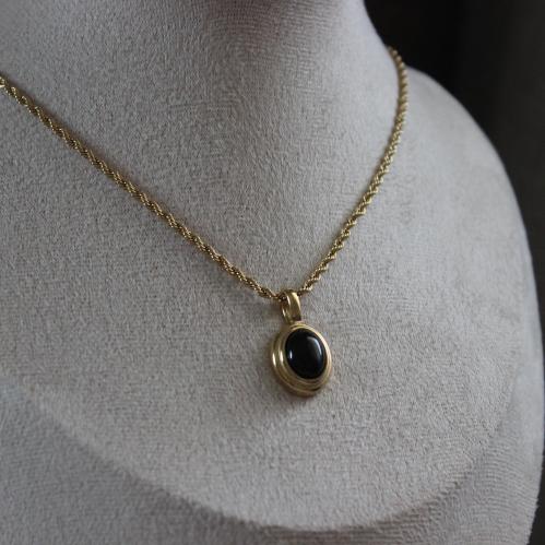 Twist Rope Necklace - Black