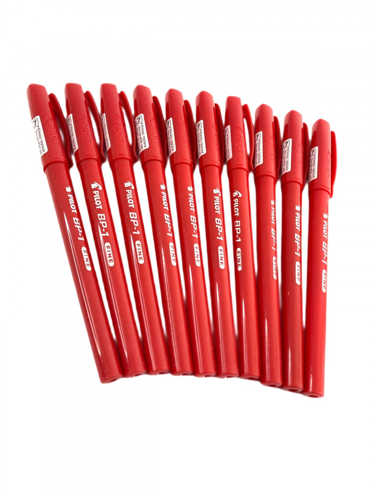 علبة أقلام حبر أحمر 0.7 pilot BP-1