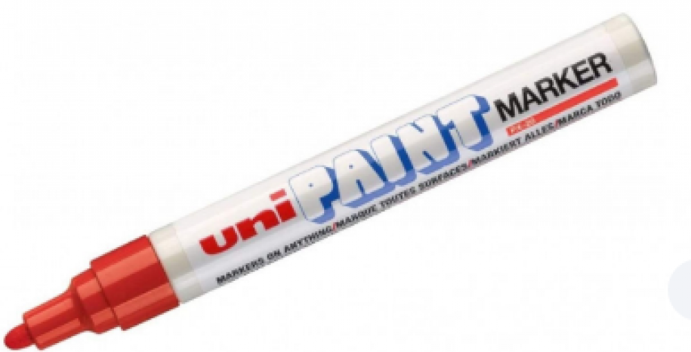 قلم ماركر بويه 2.8mm احمر راس دائري يوني بول (uni-ball PX-20(L