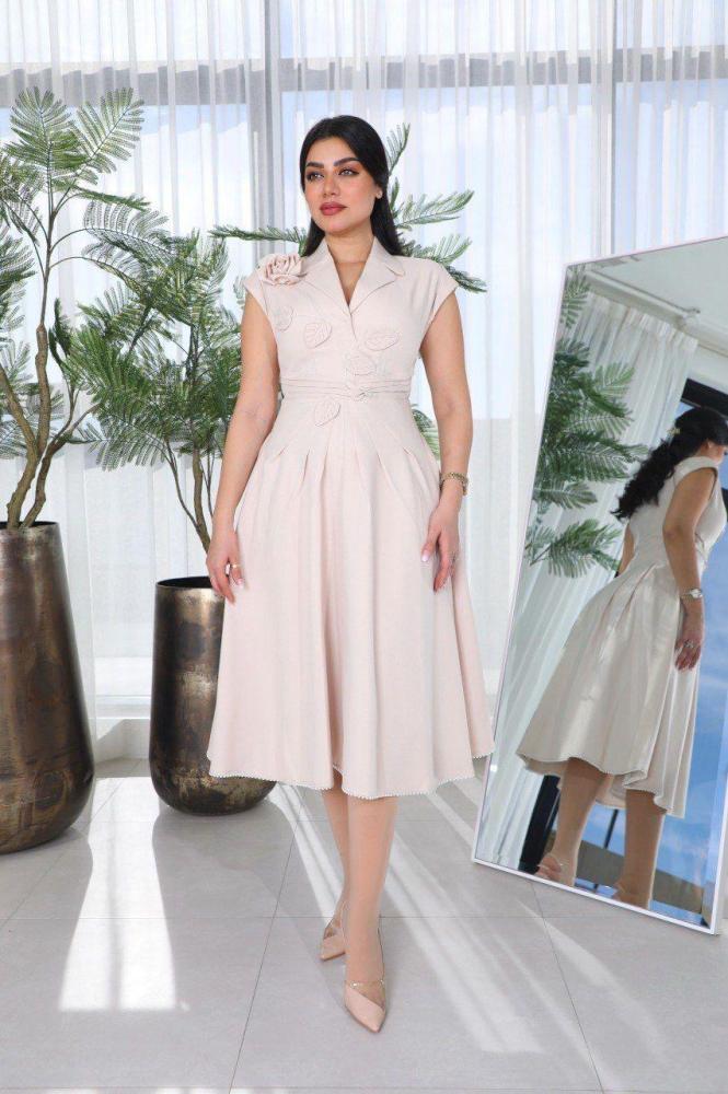 فستان ميد بتدخيلة ورد