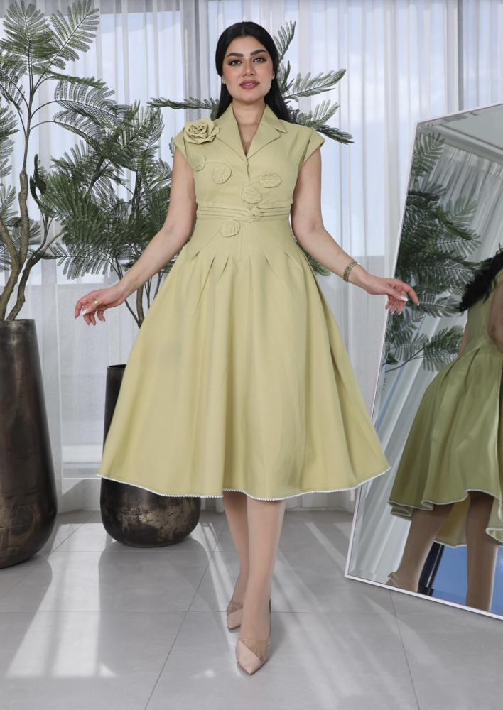 فستان ميد بتدخيلة ورد