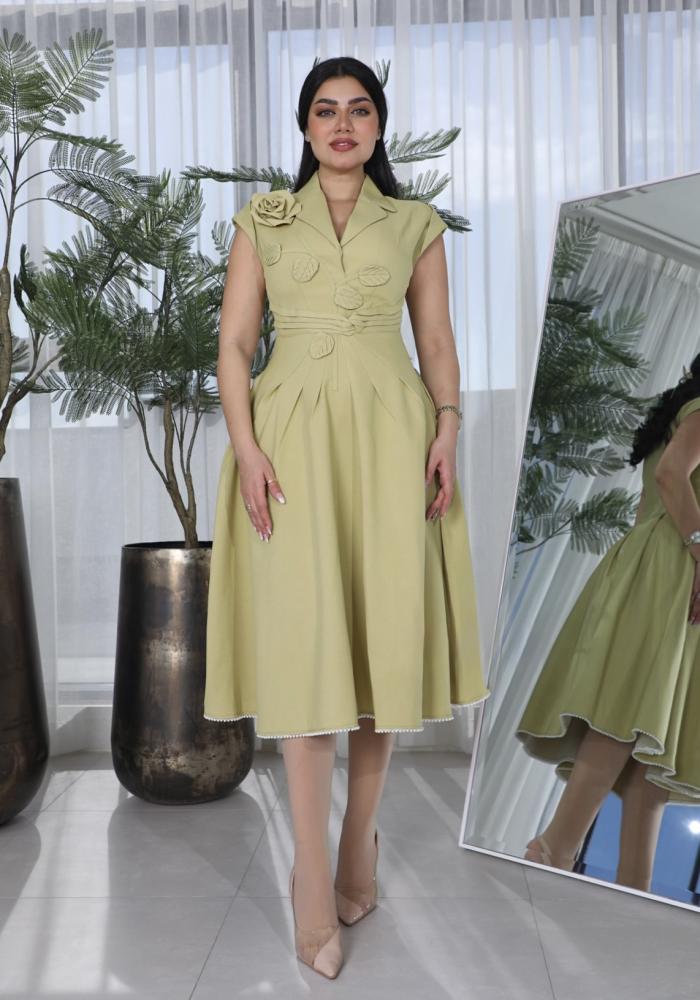 فستان ميد بتدخيلة ورد