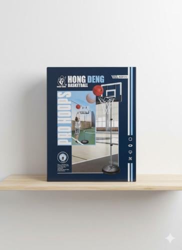 قاعدة مع شبك كرة سلة