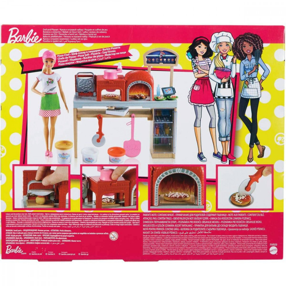 barbie pizza oven set
