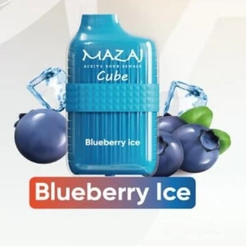 سحبة مزاج كوب 6000 موشه توت ايس MAZAJ CUBE BLUEBERRY ICE 6000PUFFS