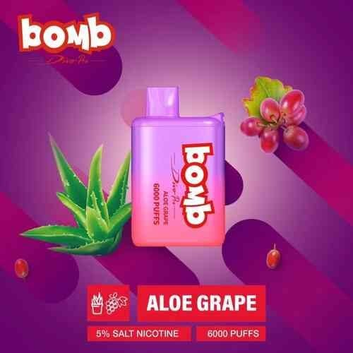نكهة بومب ميكس صبار وعنب  bomb ALOE GRAPE 6000 puffs