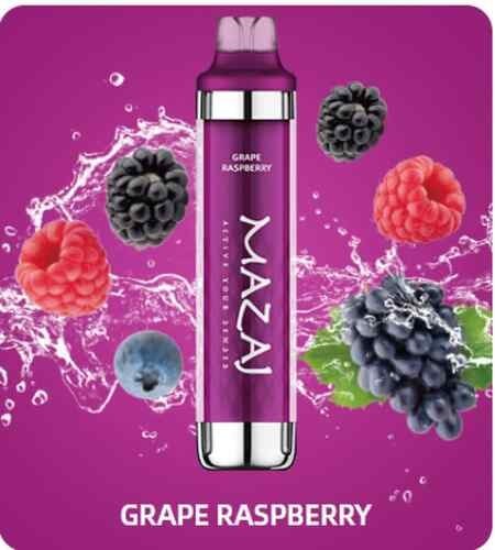 سحبة مزاج بلاك عنب توت 8000 نفخة MAZAJ Black GRAPE RASPBERRY