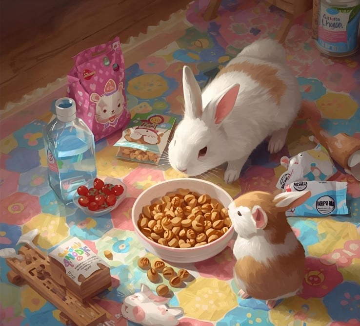 مستلزمات اكل وماء