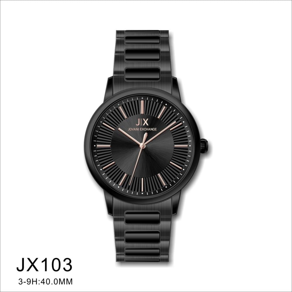 ساعة رجالية ماركة جوفاني اكسشينج JX103 اسود كامل