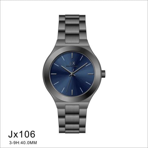 ساعة ماركة جوفاني رجالي JX106 رصاصي مينا ازرق