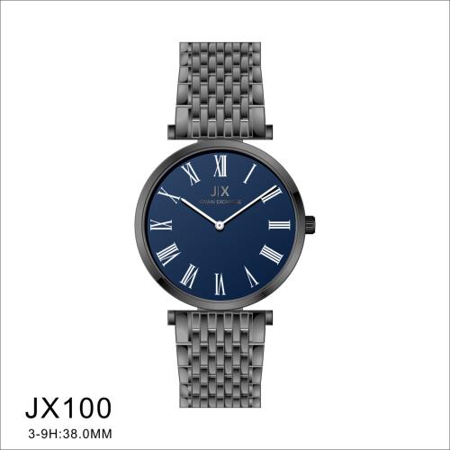 ساعة ماركة جوفاني رجالي JX100 رصاصي مينا ازرق