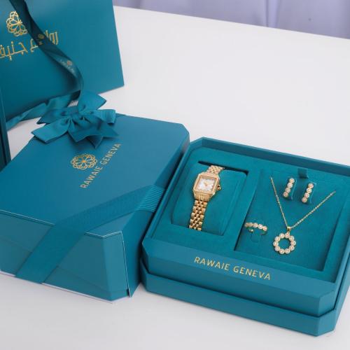 طقم نسائي فاخر ماركه مارفينا MRW-4-30004 ساعه+اسلس...