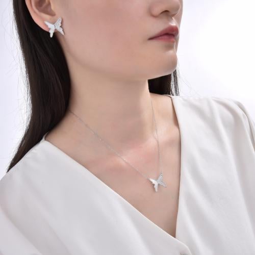 طقم إكسسوار SL-RING (سلسال+حلق) فضي
