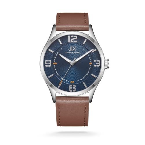 ساعة Jovani Exchange JX3013MB جلد بني مينا ازرق اي...