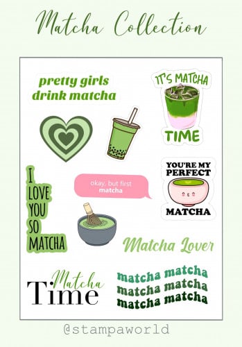 Matcha stickers