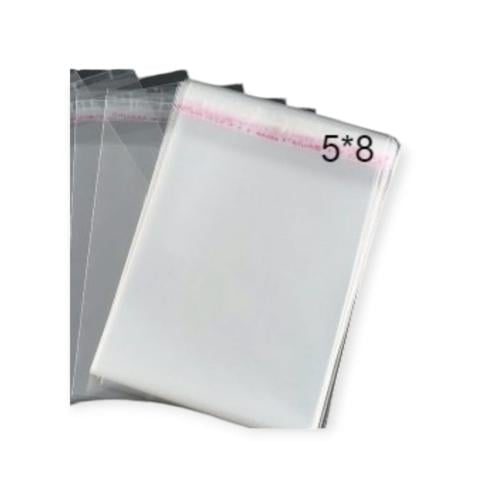 اكياس شفافه لاصقه وطني تزن500 جرام مقاس 5*8