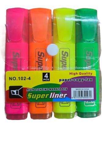 محدد كتابه طقم ٤ لون