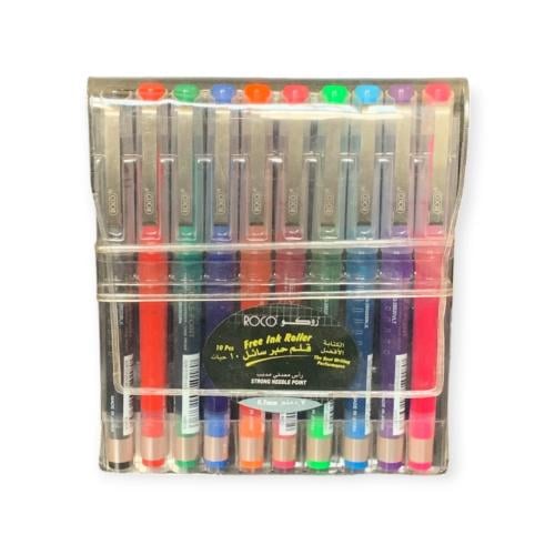 طقم اقلام  سائل روكو 10قلم 7مل