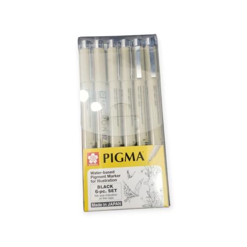 قلم رسم اسود ساكورا بيجما ميكرون 6 ح