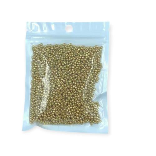 خرز ملون 8 ملي ذهبي