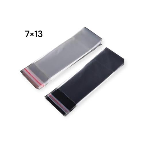 اكياس شفافه لاصقه وطني تزن500 جرام مقاس 7*13