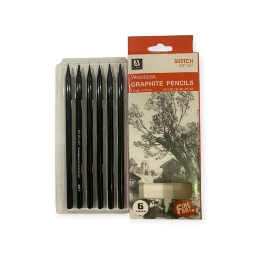 اقلام الجرافيت 6 مقاسات للتفاصيل الدقيقه