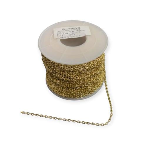 سلسال ذهبي 30يارد رقم294  مقاس0.6     6-1