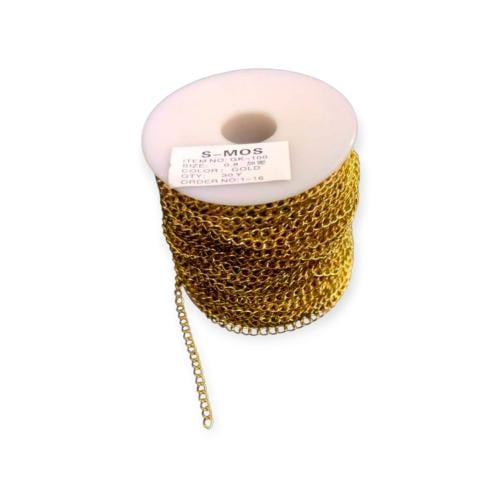 سلسال ذهبي 30يارد رقم 100 مقاس 0.8     1-16