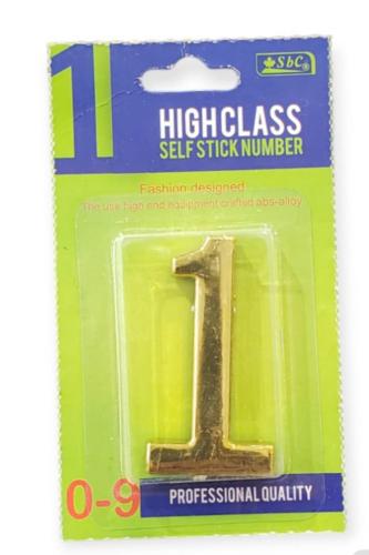 ارقام  لاصقة  بلاستيك مقوى لون ذهبيى