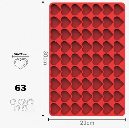 قالب سلكون مستكه شكل قلوب