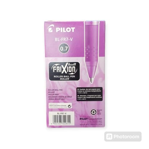 قلم مع محايه بايلت ياباني بنفسجي علبة ١٢ قلم